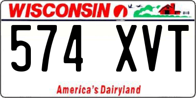 WI license plate 574XVT
