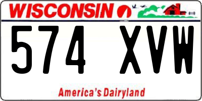 WI license plate 574XVW