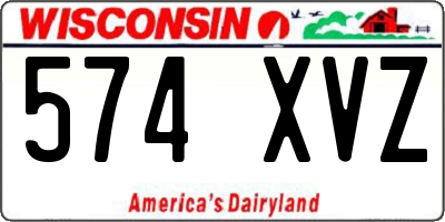 WI license plate 574XVZ