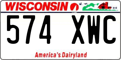 WI license plate 574XWC
