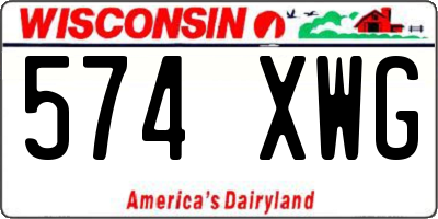 WI license plate 574XWG