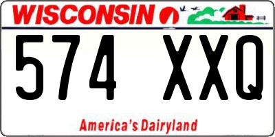 WI license plate 574XXQ