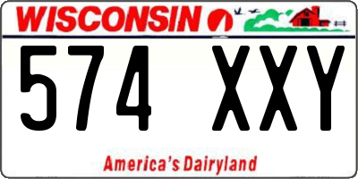 WI license plate 574XXY