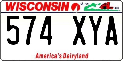 WI license plate 574XYA