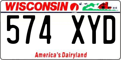 WI license plate 574XYD