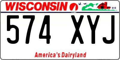 WI license plate 574XYJ