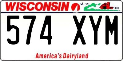 WI license plate 574XYM