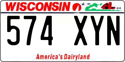 WI license plate 574XYN