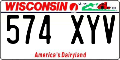 WI license plate 574XYV