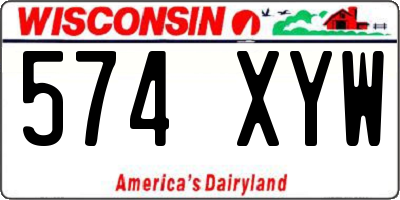 WI license plate 574XYW