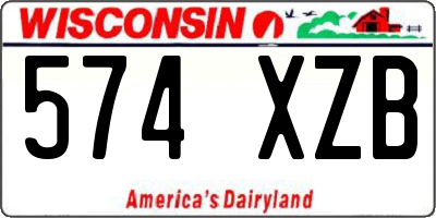 WI license plate 574XZB