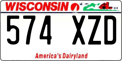 WI license plate 574XZD