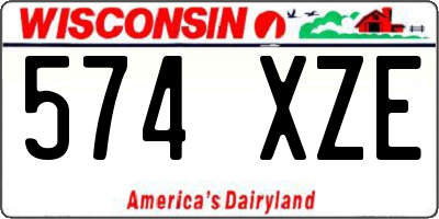 WI license plate 574XZE