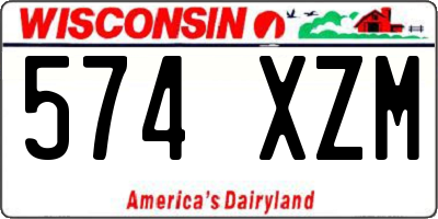 WI license plate 574XZM