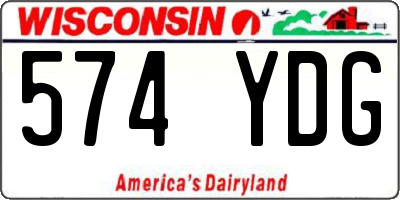 WI license plate 574YDG