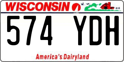 WI license plate 574YDH