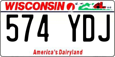 WI license plate 574YDJ