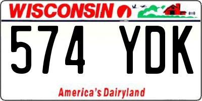 WI license plate 574YDK