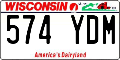 WI license plate 574YDM
