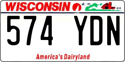 WI license plate 574YDN