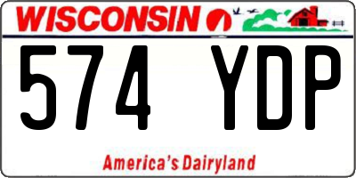 WI license plate 574YDP