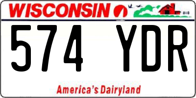 WI license plate 574YDR
