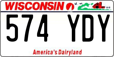WI license plate 574YDY