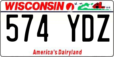 WI license plate 574YDZ