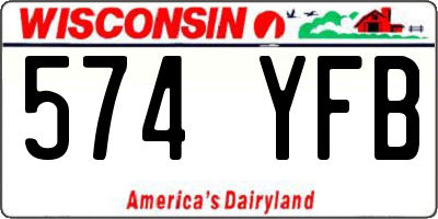 WI license plate 574YFB