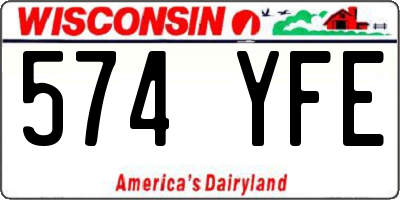 WI license plate 574YFE