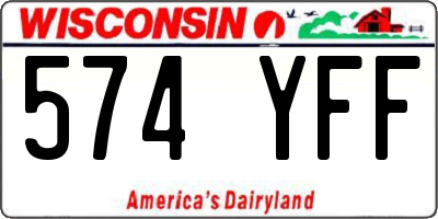 WI license plate 574YFF