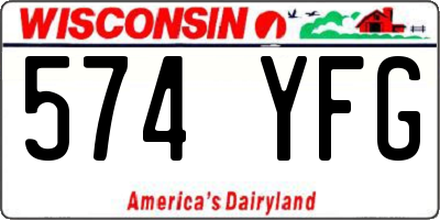 WI license plate 574YFG