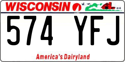 WI license plate 574YFJ
