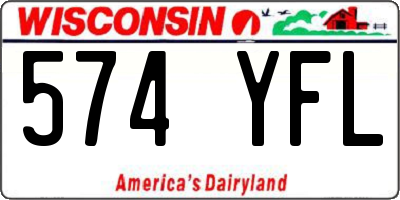 WI license plate 574YFL
