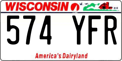 WI license plate 574YFR