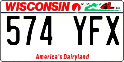 WI license plate 574YFX