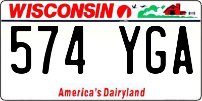 WI license plate 574YGA