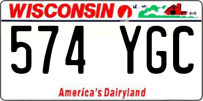 WI license plate 574YGC