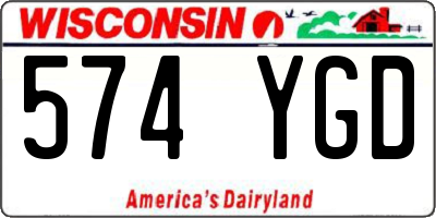 WI license plate 574YGD