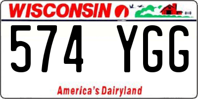 WI license plate 574YGG