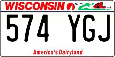 WI license plate 574YGJ