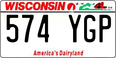 WI license plate 574YGP