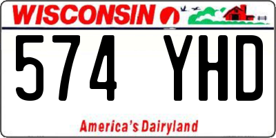 WI license plate 574YHD