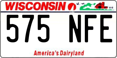 WI license plate 575NFE