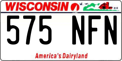 WI license plate 575NFN