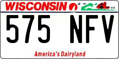 WI license plate 575NFV