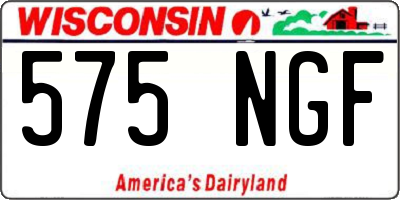 WI license plate 575NGF