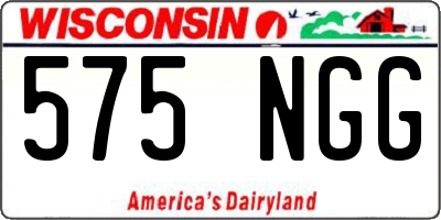 WI license plate 575NGG