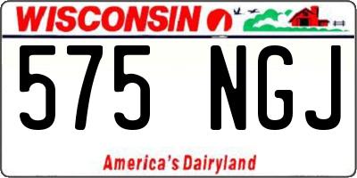 WI license plate 575NGJ