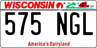 WI license plate 575NGL